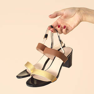 Footwear: Delilah 65mm | Caramel/gold