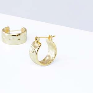 Petite Molten Hoop Earrings | Gold