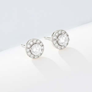 A girl's best friend studs | silver