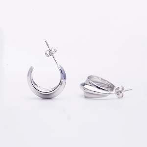 Footwear: Good Fortune Hoops | silver