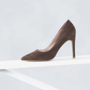 Nemesis 95mm Heel | Chocolate suede