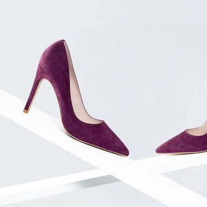 Nemesis 95mm Heel | Plum suede