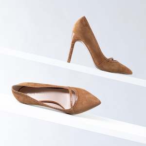 Nina 95mm Heel | Hazel brown combo