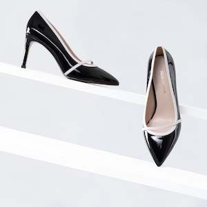 Nina 78mm Heel | Black/white combo