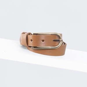 Element Leather Belt 25mm | gold tan lizard print