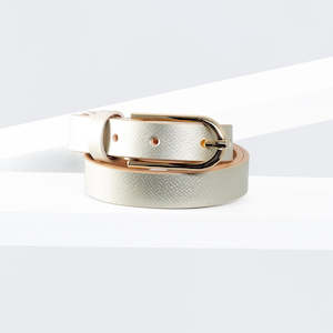 Element Leather Belt 19mm | gold champagne pebble