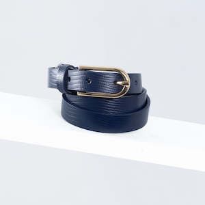 Element Leather Belt 19mm | gold navy lizard print