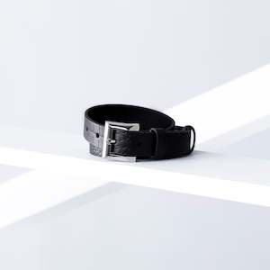 Signature Leather Belt 25mm | Silver Black Croc