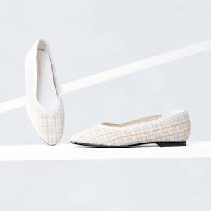 Florence Ballet Flat | White/gold