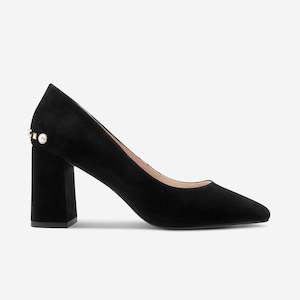 Footwear: Jen Heel | Black Suede