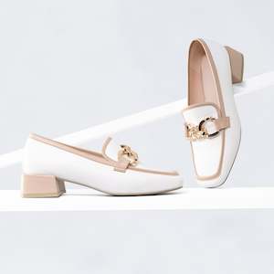 Footwear: Balta Loafer | Cream/nude combo