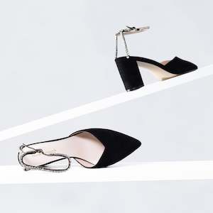 Anna Heel | Black suede