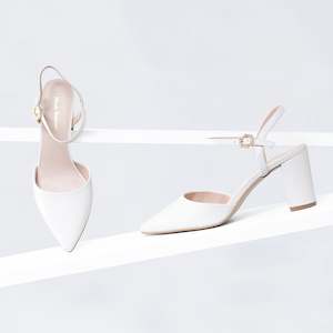 Alesha Heel | Cream leather