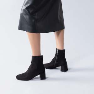 Footwear: Aloe Ankle Boot | black suede