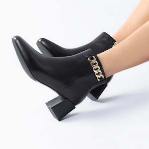 Footwear: Arkansas Ankle Boot | black leather