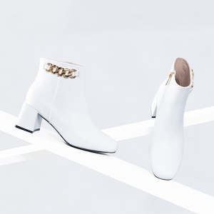 Footwear: Arkansas Ankle Boot | white leather