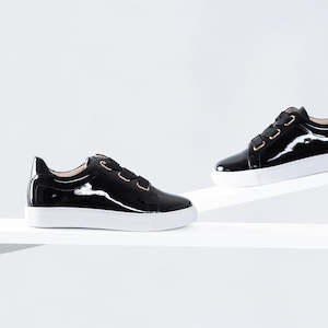 Footwear: Blaize Sneaker | Black patent leather