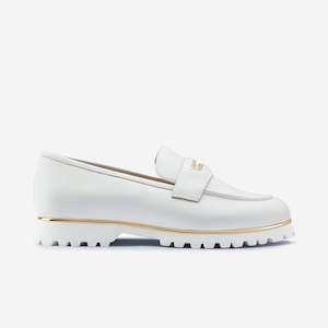 Footwear: Dallas Loafer | White Leather