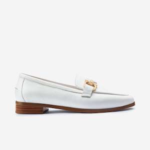 Avery Loafer | White Pebble