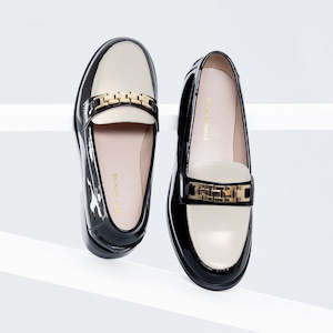 Ralph Loafer | Black/nude leather