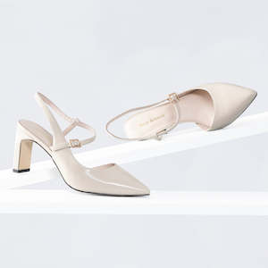 Anita Heel | Ivory oiled leather