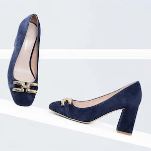 Jolie Pump Heel | Navy suede