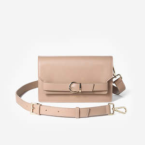 Footwear: Capri Crossbody Bag | Nude leather