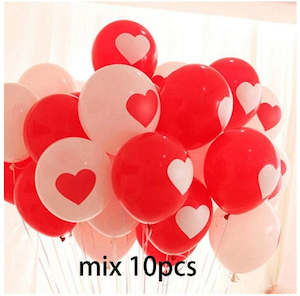 Foil Heart Balloons - 10 Pack