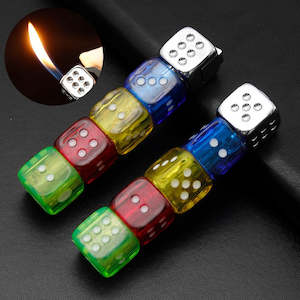 Metal Novelty Dice Butane Lighter with flashing lights!