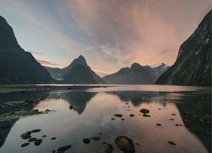 Milford Sound on Sunset