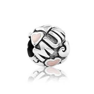 Kiwi Mum Charm (Pink Enamel)