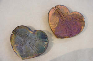 Raku (pottery) Heart