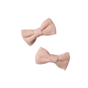 Bow Hair Clips 2 Pack - Rose Dust