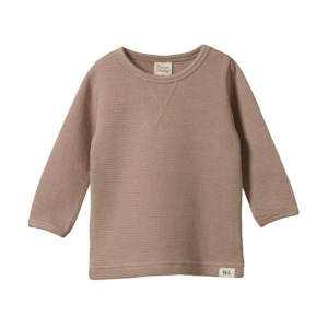 Nature Baby Sale: Waffle Henley Tee - Sparrow