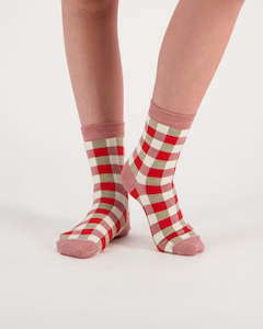 Foundation garment: Tic-Tac-Toe Check Socks