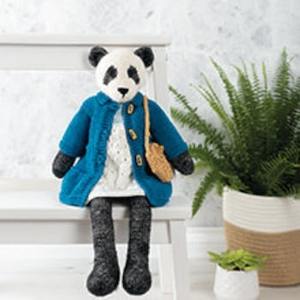 Knitted Wild Animal Friends by Louise Crowther - Mia The Panda Yarn Kit