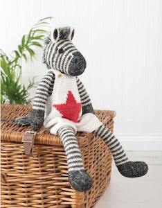 Knitted Wild Animal Friends by Louise Crowther - Hugo The Zebra Yarn Kit