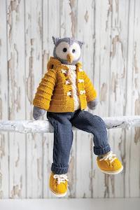 Knitted Animal Friends by Louise Crowther - Louis The Owl Yarn Kit