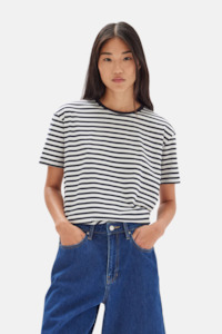 Harbour Stripe Short Sleeve Tee | True Navy/White