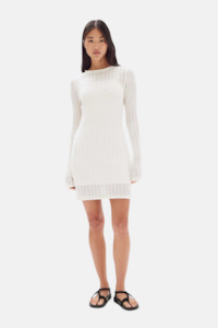 Gwen Cotton Knit Mini Dress | Cream