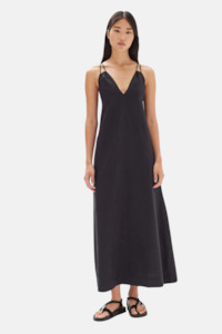 Womenswear: Fiona Linen Midi Dress | Black