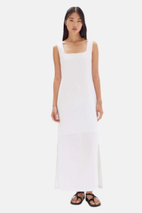 Georgina Linen Maxi Dress | White