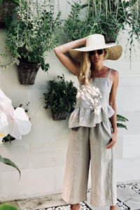 Puglia Pant | Sand Linen