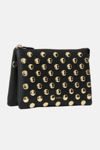 Tilly's Big Sis Crossbody | Black + Gold Stud