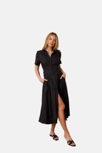 Womenswear: Lady Vincent Dress | Black Linen