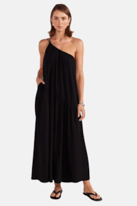 Womenswear: Eva One Shoulder Maxi Dress | Black