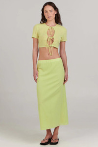 Zephyr Tie Top | Lime