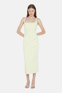 Womenswear: Karina Tuck Midi Dress | Lemon