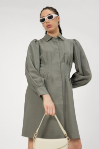 Womenswear: MSCH Asana Dress | Mulled Basil