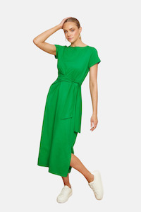 Verano Tie Dress | Emerald